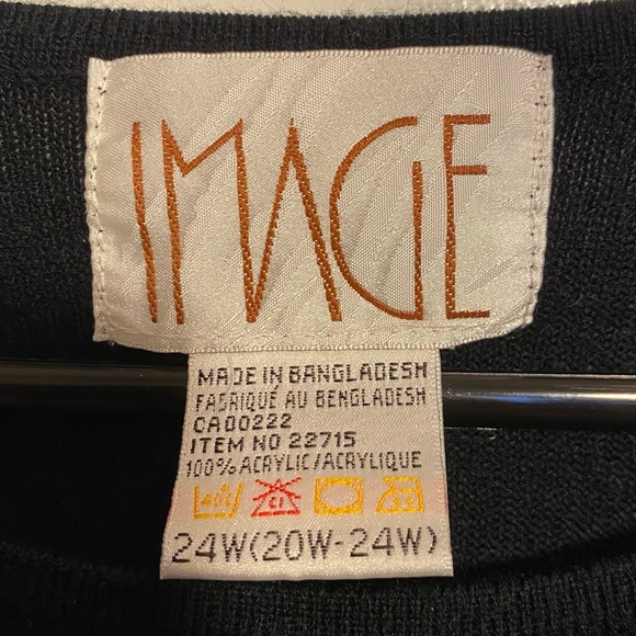 Black short sleeve sweater by Image - Picture 3 of 3